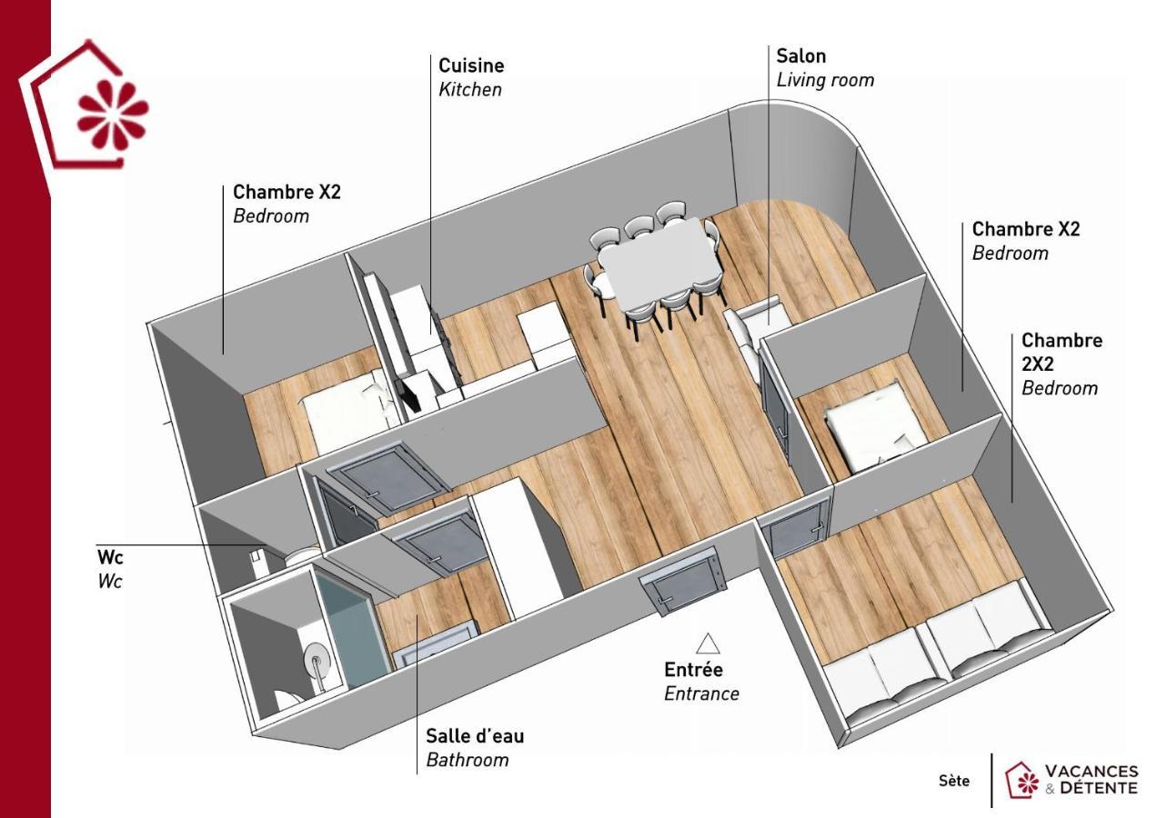 Grand Appartement Au Coeur De Sète Exteriör bild